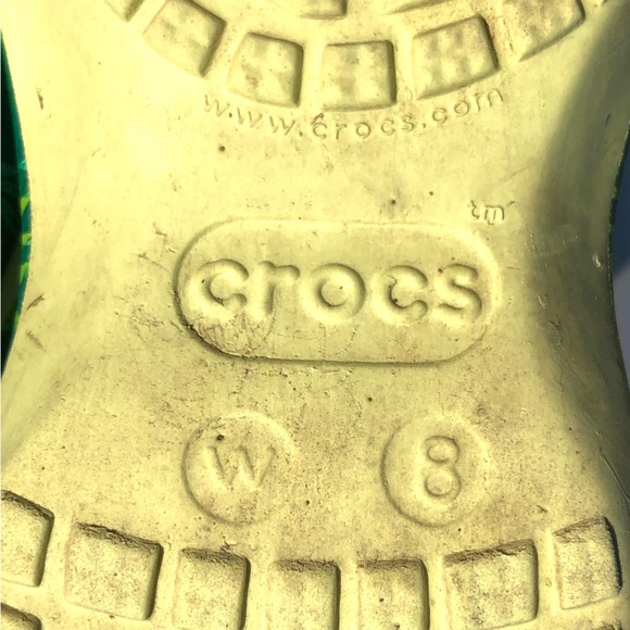 CROCS Jungle Green Lifted Clogs (Used) - Picture 6 of 9